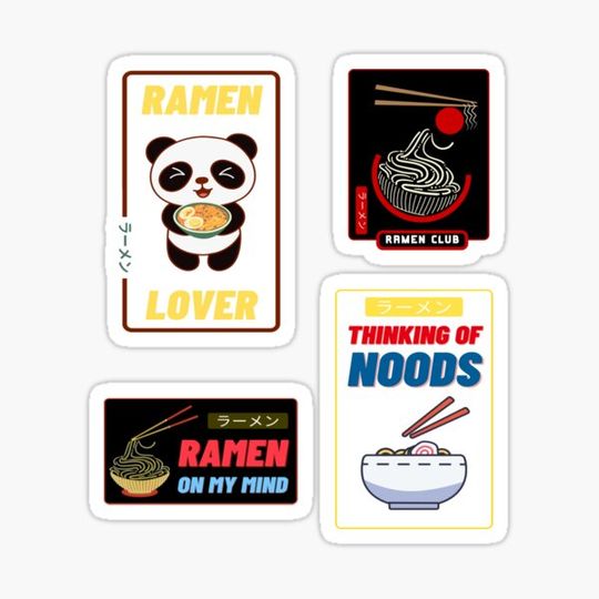 Discover ramen noodles sticker pack