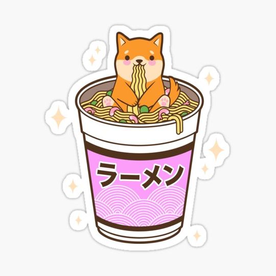 Discover Kawaii Dog Eating Ramen Noodles Japanese Food Anime