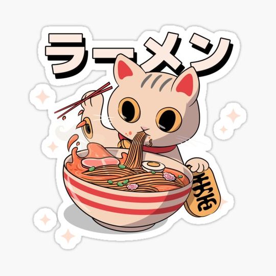 Discover Cat Eating Ramen Cute Noodles