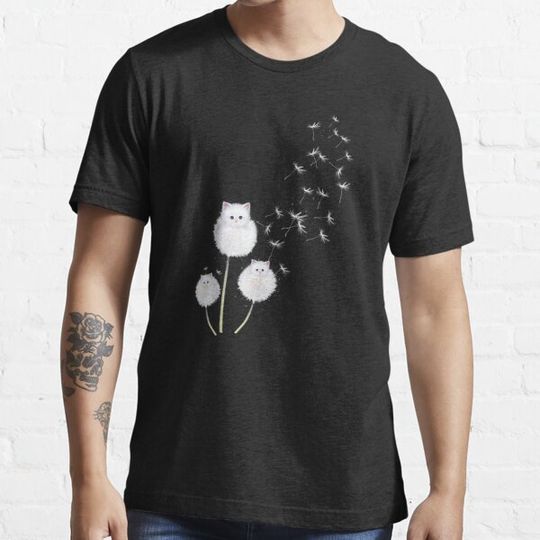 Discover Cat Dandelion Flower T shirt Cat Lover Gifts