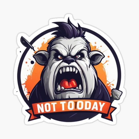 Discover NOT TODAY ANGRY SERIOUS FACE