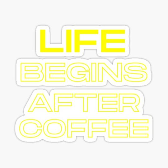 Discover LIFE BEGINS AFTER COFFEE FUNNY DESIGN