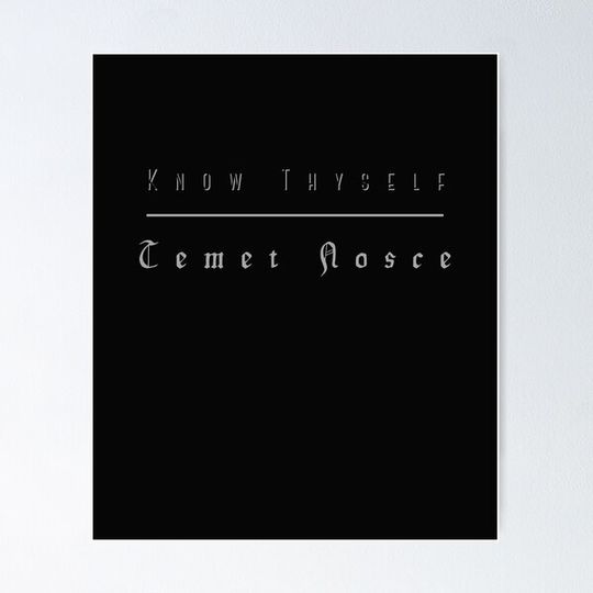 Discover Know Thyself -Temet Nosce Gray Design Be Yourself Mindfulness Self-Awareness