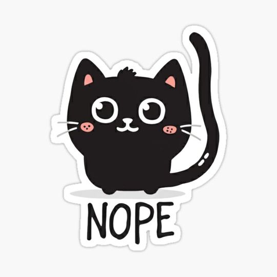 Discover Nope Black Cat