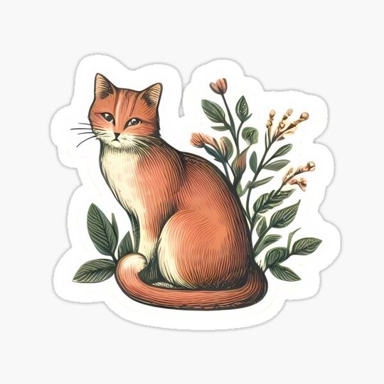 Discover Orange cat and plants