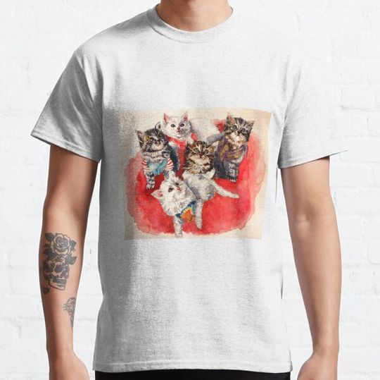 Discover Kittens in Outfits Watercolor Artwork Painting