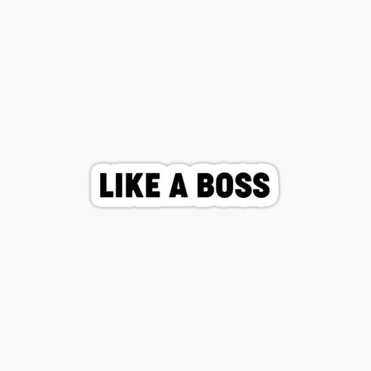 Discover Like A Boss Letter Black Font