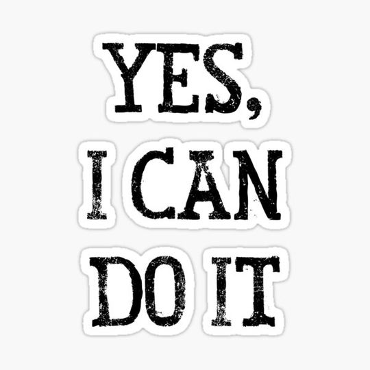 Discover yes, i can do it - sticker