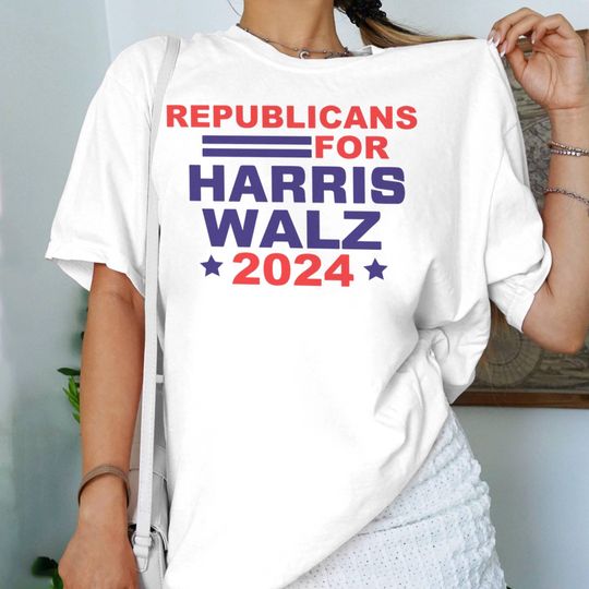Discover Republicans For Harris walz Shirt Vote 2024, Kamala Harris Tim Walz 2024 Shirt