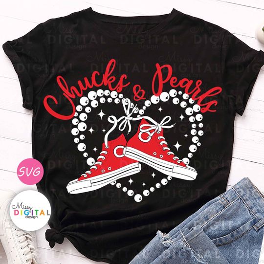 Discover Chucks and Pearls Pearl Heart,Kamala Harris,Madam Vice President