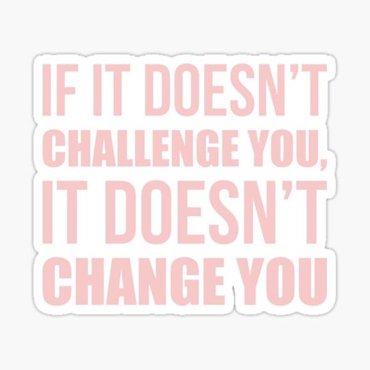 Discover Challenge Gym Fitness Sports Motivational Quote Pink