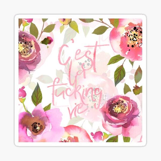 Discover Cest la fucking vie pink floral