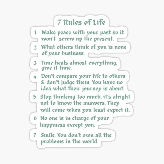 Discover 7 Rules of  Life