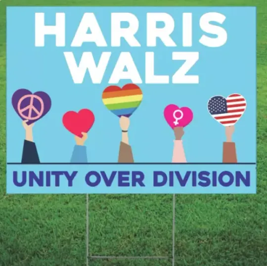 Discover Harris Walz 2024 For President Election Yard Sign With H-Stake