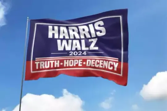 Discover Harris Walz 2024 For The People Truth Hope Decency Save Democracy Flag