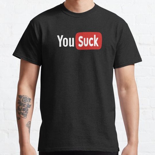 Discover You Suck Funny Logo Parody