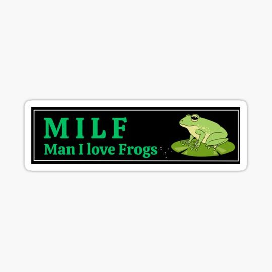 Discover man i love frogs! bumper sticker