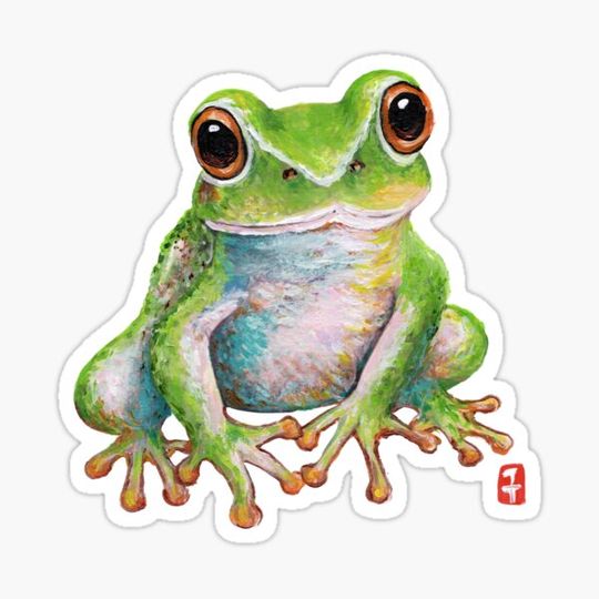 Discover One Cute Green Frog