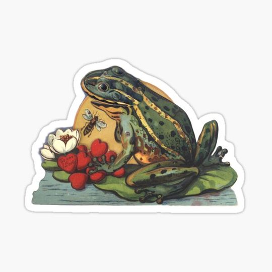 Discover vintage frog valentine