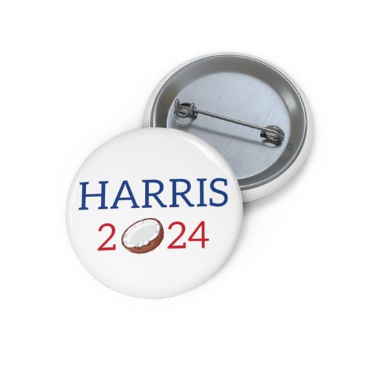Discover Project Coconut Pin Button, Harris 2024 Election Pin Button