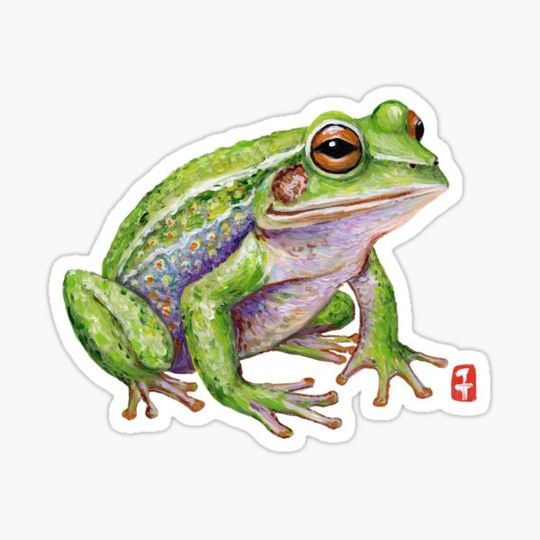 Discover One Cute Green Frog