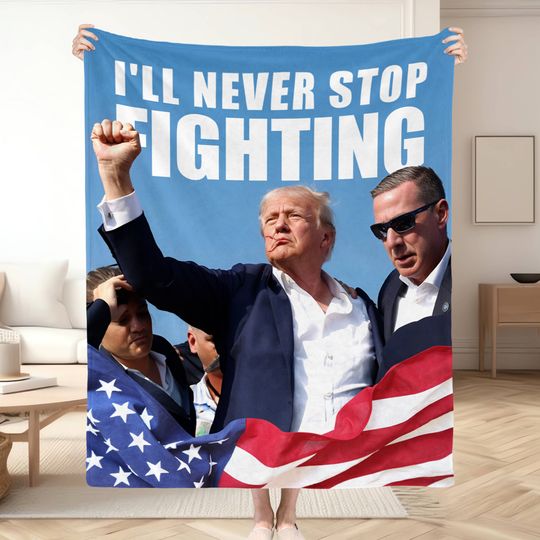 Discover Donald Trump Photo Throw Blanket, Bedding Gift, Trump Support Throw Blanket, Bedding Gift