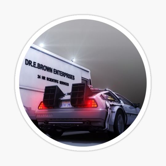 Discover Back to the Future inspired Delorean at Twin Pines Mall, California, USA.