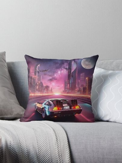 Discover delorean in futuristic city