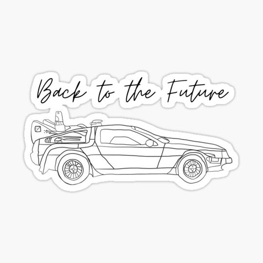 Discover Back to the future delorian minimalist