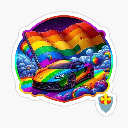Discover Luxury sports car rainbow colors 10.