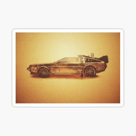 Discover Lost in the Wild Wild West! (Golden Delorean Doubleexposure Art)