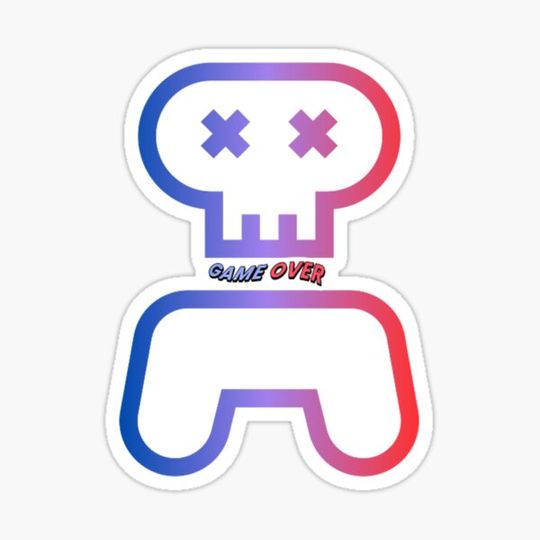 Discover Game Over Disgn Sticker