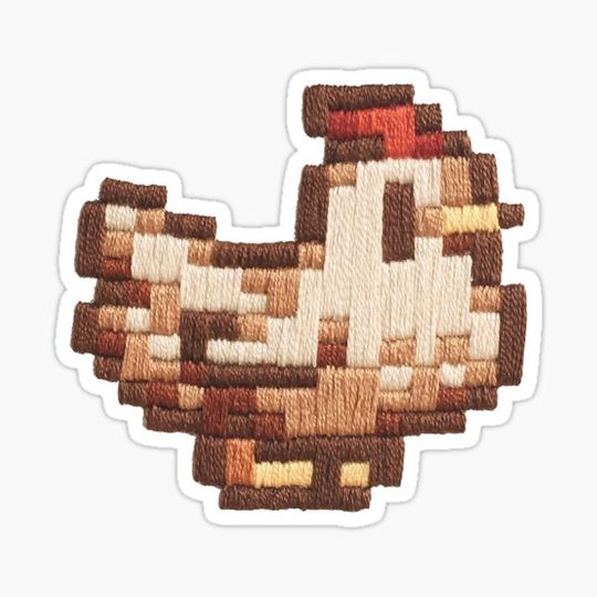 Discover Stardew Chicken Embroidery