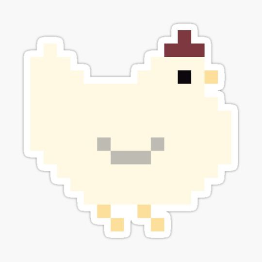 Discover Chicken Pixel Art Sticker