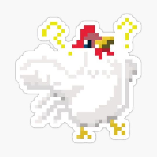 Discover Confused Chicken Pixel Art