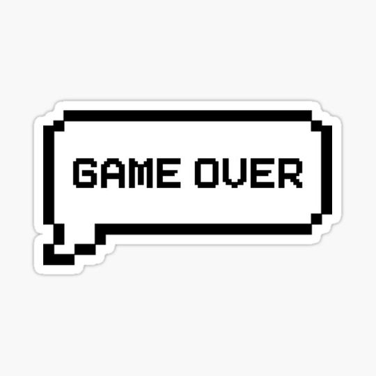Discover GAME OVER Video Game Quotes Pixelated Speech Bubble
