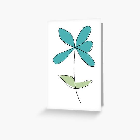 Discover Simple line flower - BlueyDad green