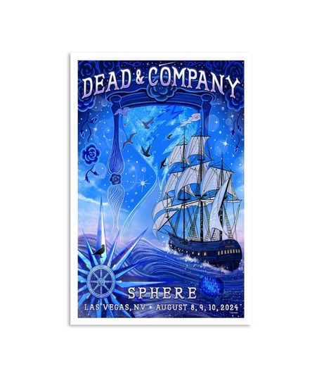 Discover Dead And Co August 8-10 2024 Sphere Las Vegas NV Poster