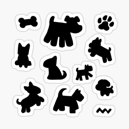 Discover Black and White Dogs Pattern
