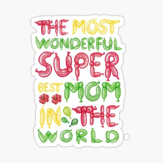 Discover Gift ideas for mother's day balloon twisting lettering pointillism painting