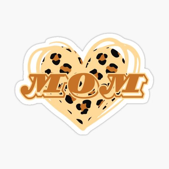 Discover Mom Heart Animal print