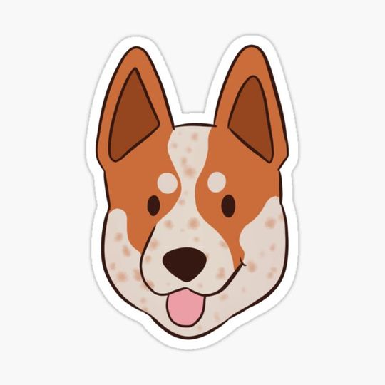 Discover Cute red Australian cattle dog face