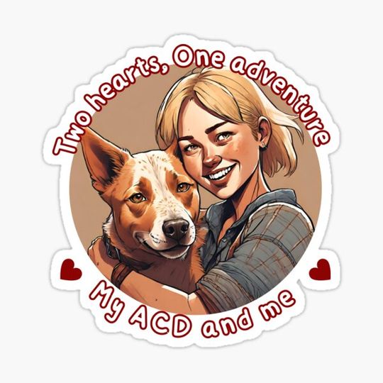 Discover Blonde Hair Girl Hugging Australian Cattle Dog