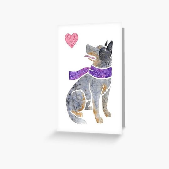 Discover Watercolour Australian Cattle Dog