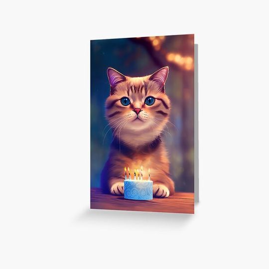 Discover A cat with a birthday cake