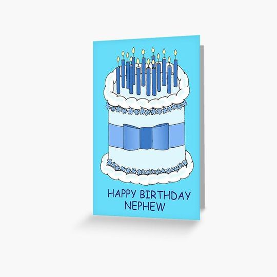 Discover Happy Birthday Nephew Cartoon Cake and Candles