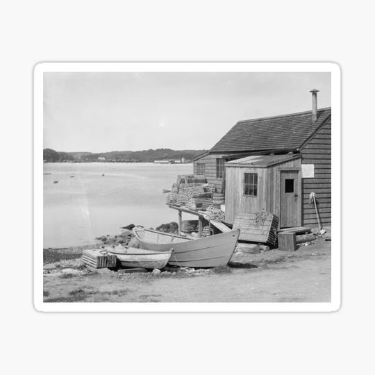 Discover Fisherman's Cabin, 1900. Vintage Photo