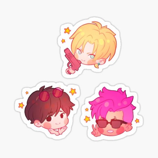 Discover Banana Fish Ash, Eiji, Shorter stickers