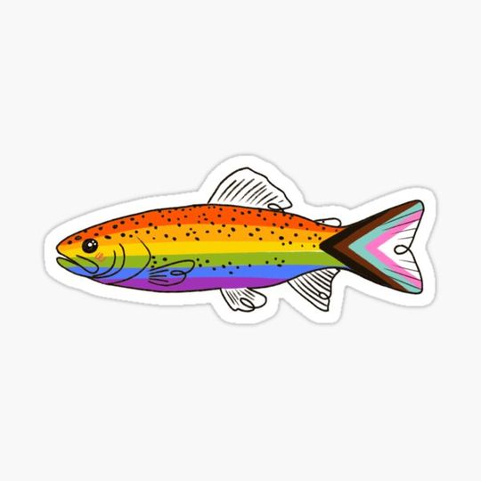 Discover Rainbow Trout, Pride Sticker