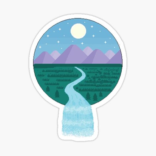 Discover Pixel River and Mountains